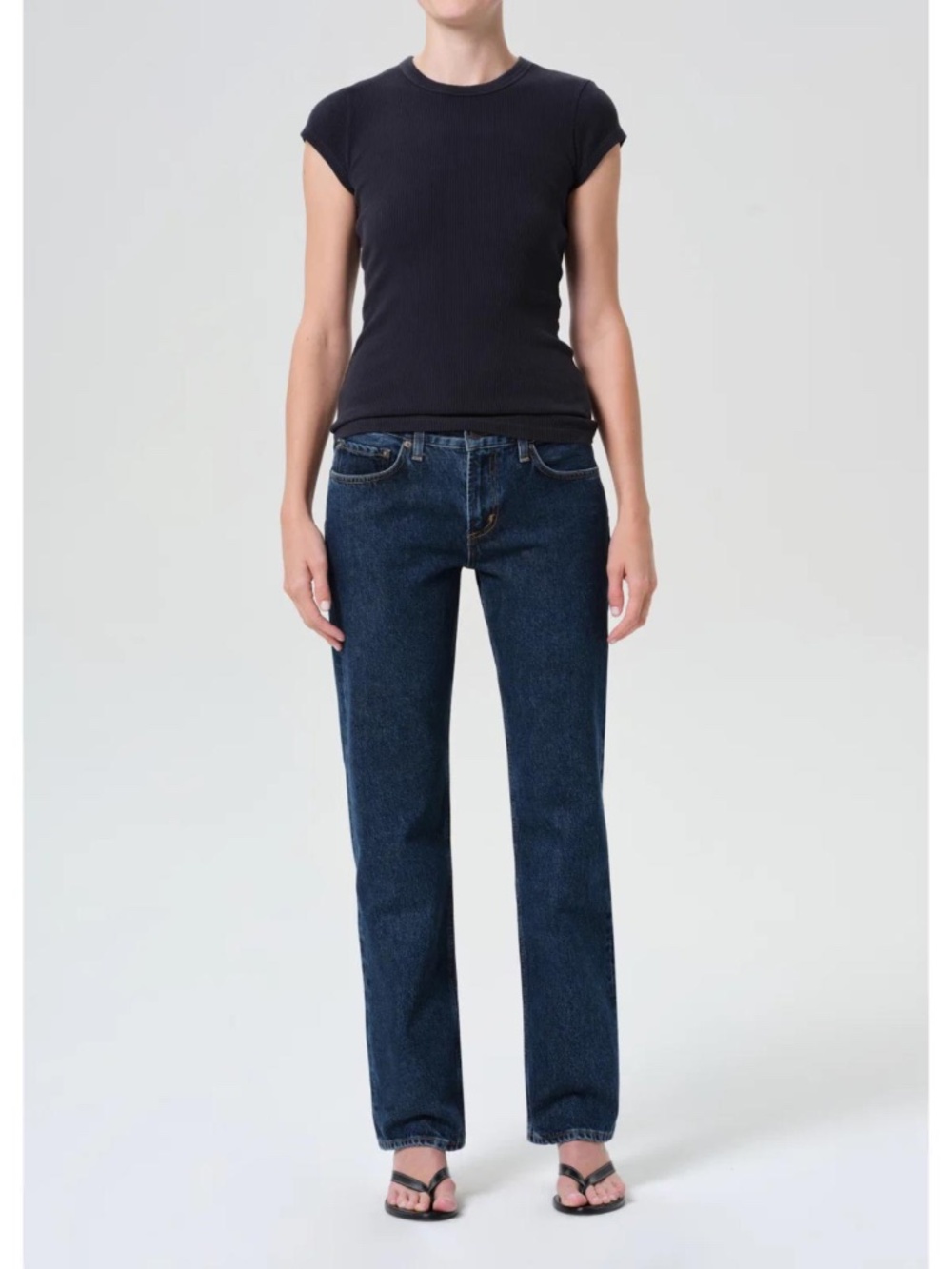 AGOLDE Low-Rise Slim Jeans in Pendulum